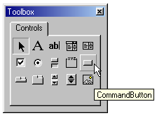 Toolbox with Command Button selected